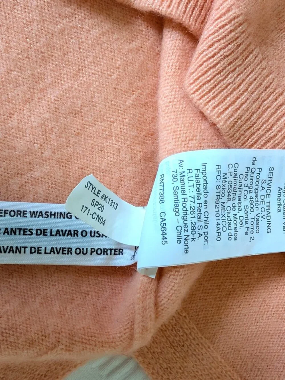 J.Crew 100% Cashmere Sweater Women’s Small Peach Crewneck Long Sleeve Soft